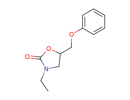 Molecular Structure of 100391-01-3 (2-Oxazolidinone, 3-ethyl-5-(phenoxymethyl)-)