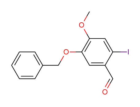 Molecular Structure of 82584-00-7 (3-benzyloxy-6-iodo-4-methoxybenzaldehyde)