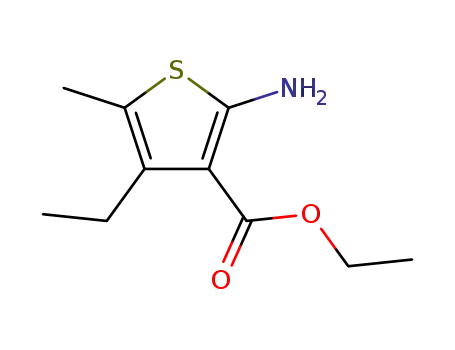 Molecular Structure of 82546-91-6 (2-AMINO-4-ETHYL-5-METHYL-THIOPHENE-3-CARBOXYLIC ACID ETHYL ESTER)