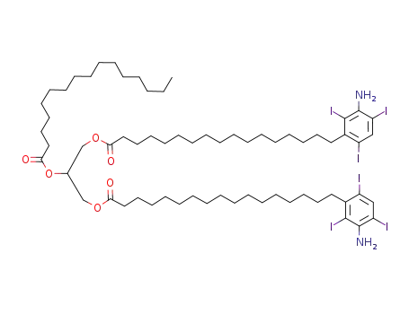 palmitoylglycerol 1,3-bis<17-(3-amino-2,4,6-triiodophenyl)heptadecanoate>