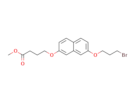Butanoic acid, 4-[[7-(3-bromopropoxy)-2-naphthalenyl]oxy]-, methyl
ester