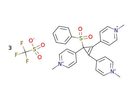 3-(benzenesulfonyl)-1,2,3-tris(4-(N-methylpyridiniumyl))cyclopropene triflate