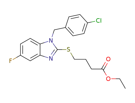 Butanoic acid,
4-[[1-[(4-chlorophenyl)methyl]-5-fluoro-1H-benzimidazol-2-yl]thio]-, ethyl
ester