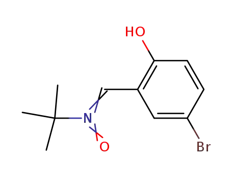 Molecular Structure of 255052-12-1 (α-(5-Bromo-2-hydroxyphenyl)-N-tert-butylnitrone)
