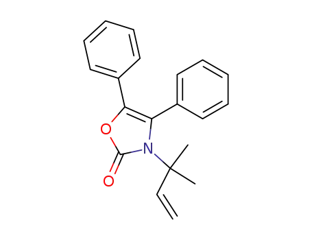 Molecular Structure of 82238-50-4 (2(3H)-Oxazolone, 3-(1,1-dimethyl-2-propenyl)-4,5-diphenyl-)