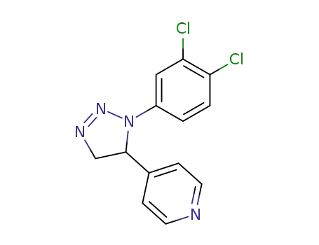 Molecular Structure of 106878-43-7 (Pyridine, 4-[1-(3,4-dichlorophenyl)-4,5-dihydro-1H-1,2,3-triazol-5-yl]-)
