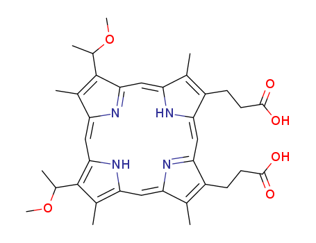 21H,23H-Porphine-2,18-dipropanoicacid, 7,12-bis(1-methoxyethyl)-3,8,13,17-tetramethyl-