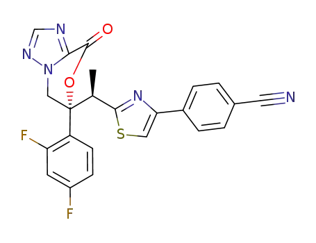 4-(2-((R)-1-((R)-6-(2,4-difluorophenyl)-8-oxo-6,8-dihydro-5H-[1,2,4]triazolo[5,1-c][1,4]oxazin-6-yl)ethyl)thiazol-4-yl)benzonitrile