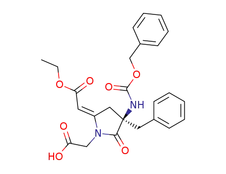 {(R)-3-Benzyl-3-benzyloxycarbonylamino-5-[1-ethoxycarbonyl-meth-(E)-ylidene]-2-oxo-pyrrolidin-1-yl}-acetic acid