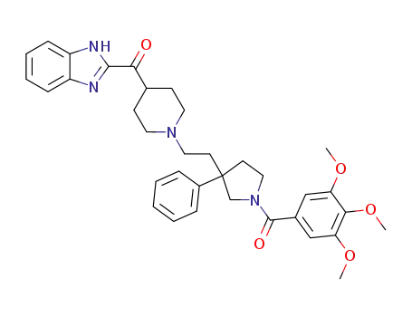1-(3,4,5-trimethoxy-benzoyl)-3-[2-[4-[1H-benzoimidazole-2-carbonyl]-piperidin-1-yl]-ethyl]-3-phenyl-pyrrolidine