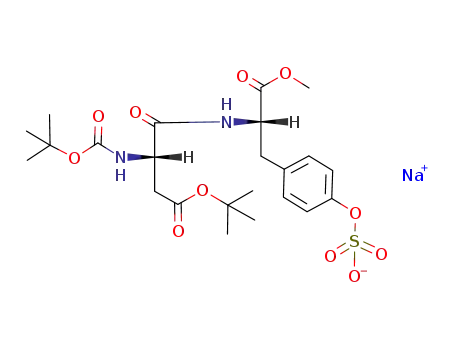tert-butyloxycarbonyl-β-tert-butyloxyaspartyl-O<sup>4</sup>-sulfotyrosine α-methyl ester sodium salt