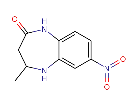 Molecular Structure of 119483-62-4 (2H-1,5-Benzodiazepin-2-one, 1,3,4,5-tetrahydro-4-methyl-7-nitro-)