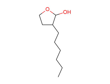Molecular Structure of 57261-83-3 (2-Furanol, 3-hexyltetrahydro-)