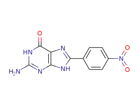 Molecular Structure of 14173-37-6 (2-amino-8-(4-nitrophenyl)-3,7-dihydro-6H-purin-6-one)