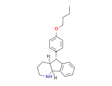 Molecular Structure of 88763-60-4 (1H-Indeno[1,2-b]pyridine,5-(4-butoxyphenyl)-2,3,4,4a,5,9b-hexahydro-, (4aa,5a,9ba)- (9CI))