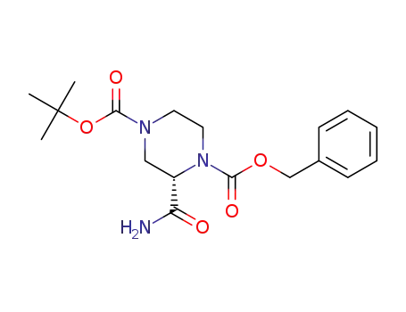 1,4-Piperazinedicarboxylic acid, 2-(aminocarbonyl)-,
4-(1,1-dimethylethyl) 1-(phenylmethyl) ester, (S)-