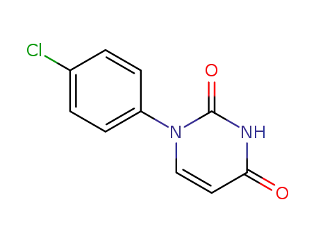 Molecular Structure of 101080-71-1 (2,4(1H,3H)-Pyrimidinedione, 1-(4-chlorophenyl)-)