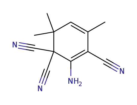 Molecular Structure of 30481-45-9 (2-amino-4,6,6-trimethylcyclohexa-2,4-diene-1,1,3-tricarbonitrile)