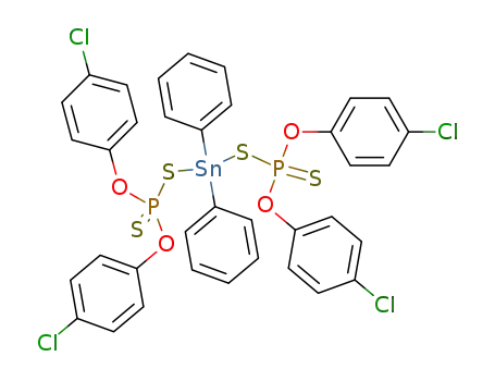Stannane, bis[[bis(4-chlorophenoxy)phosphinothioyl]thio]diphenyl-