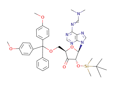 N'-{9-[(2R,3S,5R)-5-[Bis-(4-methoxy-phenyl)-phenyl-methoxymethyl]-3-(tert-butyl-dimethyl-silanyloxy)-4-oxo-tetrahydro-furan-2-yl]-9H-purin-6-yl}-N,N-dimethyl-formamidine