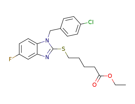 Pentanoic acid,
5-[[1-[(4-chlorophenyl)methyl]-5-fluoro-1H-benzimidazol-2-yl]thio]-, ethyl
ester