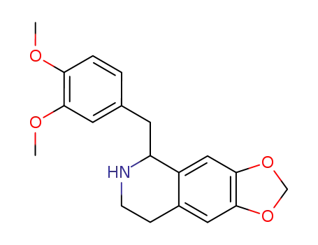 Molecular Structure of 19918-74-2 (5-[(3,4-dimethoxyphenyl)methyl]-5,6,7,8-tetrahydro-1,3-dioxolo[4,5-g]isoquinoline)
