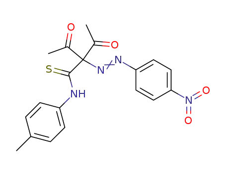 2-Acetyl-2-(4-nitro-phenylazo)-3-oxo-N-p-tolyl-thiobutyramide