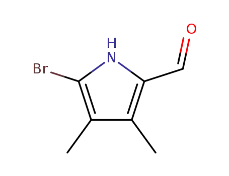 Molecular Structure of 19711-75-2 (1H-Pyrrole-2-carboxaldehyde, 5-bromo-3,4-dimethyl-)