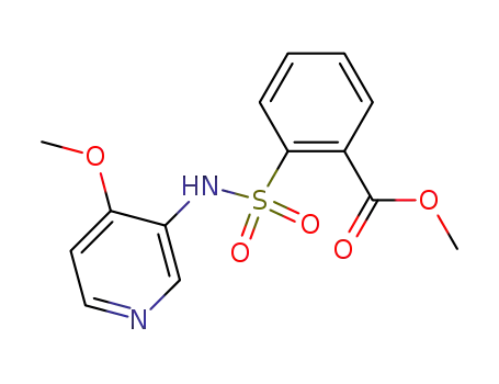 Molecular Structure of 931126-95-3 (METHYL 2-([(4-METHOXYPYRIDIN-3-YL)AMINO]SULFONYL)BENZOATE)