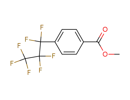 Molecular Structure of 64299-47-4 (Benzoic acid, 4-(heptafluoropropyl)-, methyl ester)
