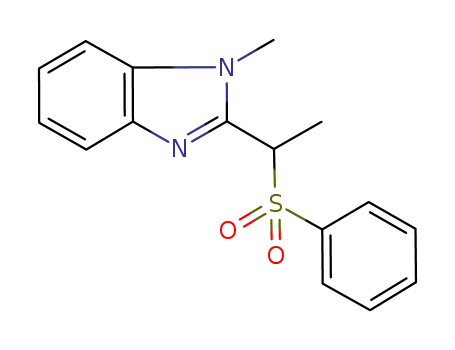 Molecular Structure of 952424-81-6 (1-methyl-2-[(1-toluene-4-sulfonyl)-ethyl]-1H-benzimidazole)
