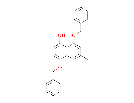 Molecular Structure of 75445-72-6 (4,8-Bis(benzyloxy)-6-methyl-1-naphthol)