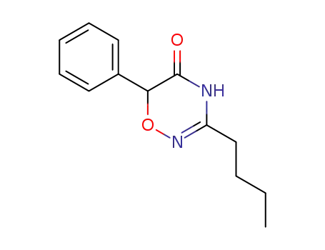 Molecular Structure of 150758-58-0 (3-butyl-6-phenyl-4H-1,2,4-oxadiazin-5(6H)-one)