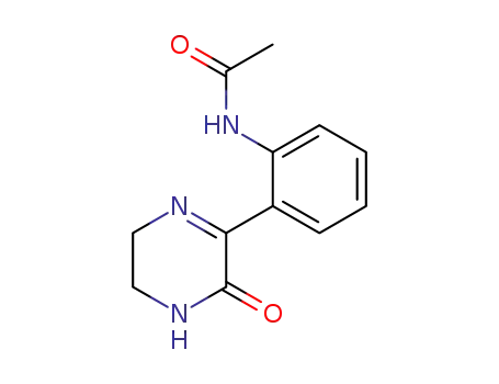 Molecular Structure of 81965-08-4 (Acetamide, N-[2-(3,4,5,6-tetrahydro-3-oxopyrazinyl)phenyl]-)