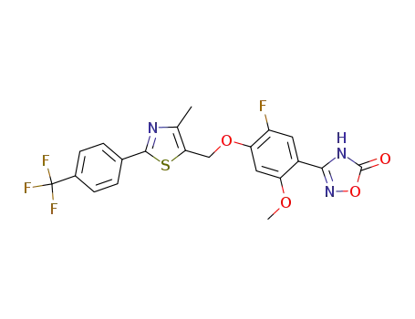 3-{5-fluoro-2-methoxy-4-[4-methyl-2-(4-trifluoromethyl-phenyl)-thiazol-5-ylmethoxy]-phenyl}-4H-[1,2,4]oxadiazol-5-one