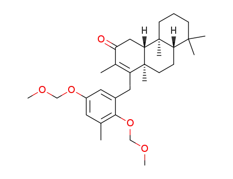 (4aR*.4bS*,8aS*,10aR*)-1-<2,5-bis(methoxymethoxy)-3-methylbenzyl>-3,4,4a,4b,5,6,7,8,8a,9,10,10a-dodecahydro-2,4b,8,8,10a-pentamethylphenanthrene-3-one