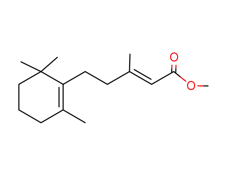 Molecular Structure of 4179-00-4 (Methyl (E)-3-methyl-5-(2,6,6-trimethylcyclohexen-1-yl)-2-pentenoate)
