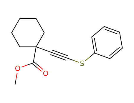 Cyclohexanecarboxylic acid, 1-[(phenylthio)ethynyl]-, methyl ester