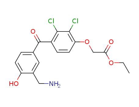(2,3-DICHLORO-4-(3-AMINOMETHYL-4-HYDROXYBENZOYL)PHENOXY)ACETIC ACID ETHYL ESTER