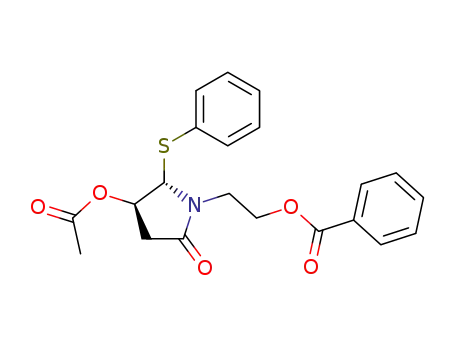 (2RS,3S)-3-acetoxy-1-(2-benzoyloxyethyl)-2-phenylthiopyrrolidin-5-one