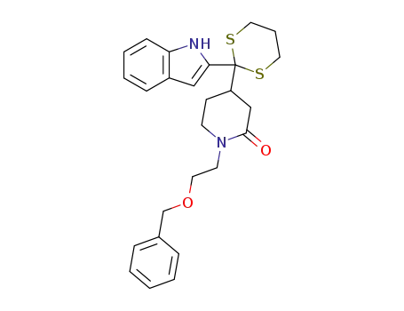 N-(2-benzyloxyethyl)-4-<2-(2-indolyl)-1,3-dithian-2-yl>piperidin-2-one