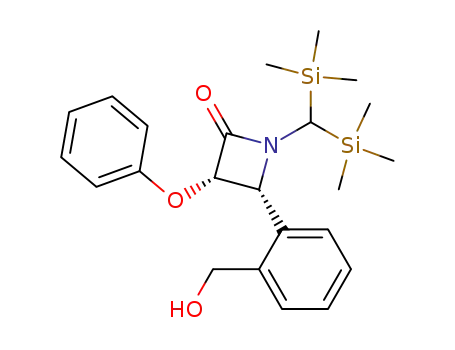 4-<2-(hydroxymethyl)phenyl>-3-phenoxy-1-<bis(trimethylsilyl)methyl>azetidin-2-one