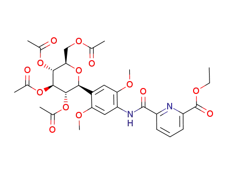 N-carbonyl-(6-ethoxycarbonyl-2-pyridyl)-4-(2,3,4,6-tetra-O-acetyl-β-D-glucopyranosyl)-2,5-dimethoxyaniline