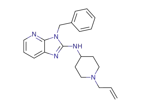 Molecular Structure of 73735-22-5 (3H-Imidazo[4,5-b]pyridin-2-amine,
3-(phenylmethyl)-N-[1-(2-propenyl)-4-piperidinyl]-)