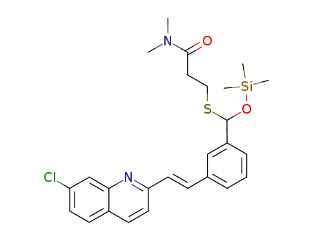 Molecular Structure of 120578-06-5 (3-({3-[(E)-2-(7-Chloro-quinolin-2-yl)-vinyl]-phenyl}-trimethylsilanyloxy-methylsulfanyl)-N,N-dimethyl-propionamide)