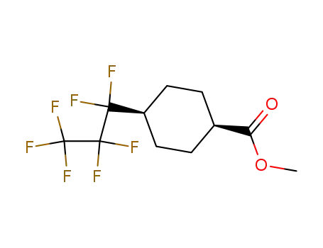 Molecular Structure of 88951-13-7 (Cyclohexanecarboxylic acid, 4-(heptafluoropropyl)-, methyl ester)