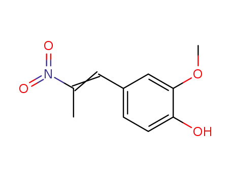 Molecular Structure of 5395-47-1 (1-(4-HYDROXY-3-METHOXYPHENYL)-2-NITROPROPENE)