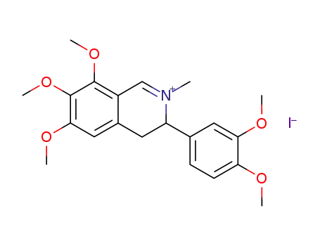 Isoquinolinium,3-(3,4-dimethoxyphenyl)-3,4-dihydro-6,7,8-trimethoxy-2-methyl-, iodide