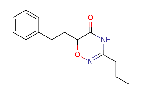 Molecular Structure of 150694-39-6 (3-butyl-6-(phenylethyl)-4H-1,2,4-oxadiazin-5(6H)-one)