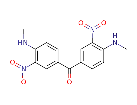 Molecular Structure of 114406-71-2 (Methanone, bis[4-(methylamino)-3-nitrophenyl]-)